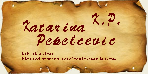 Katarina Pepelčević vizit kartica